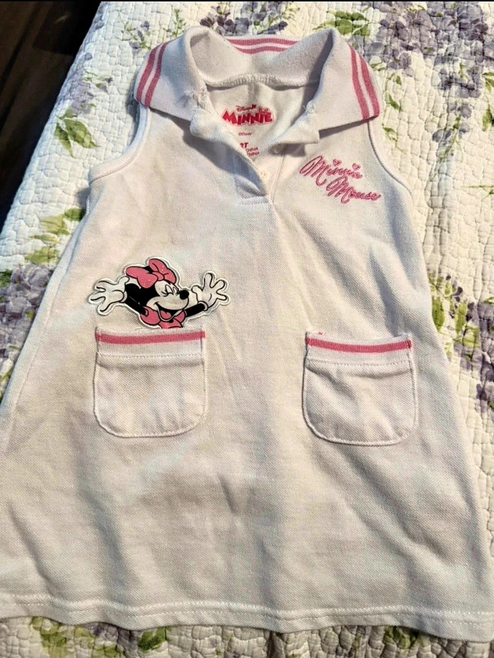 Disney Minnie Mouse Pink Trim Dress